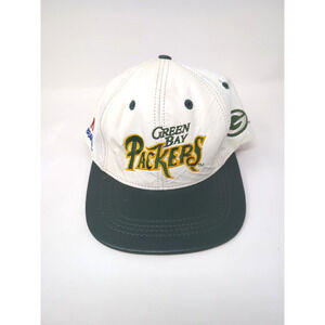 Vintage Green Bay Packers NFL Leather Hat - 1990's, Modern - Rare Design, Look